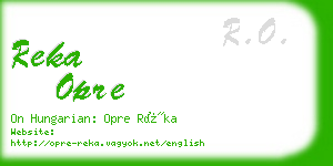 reka opre business card